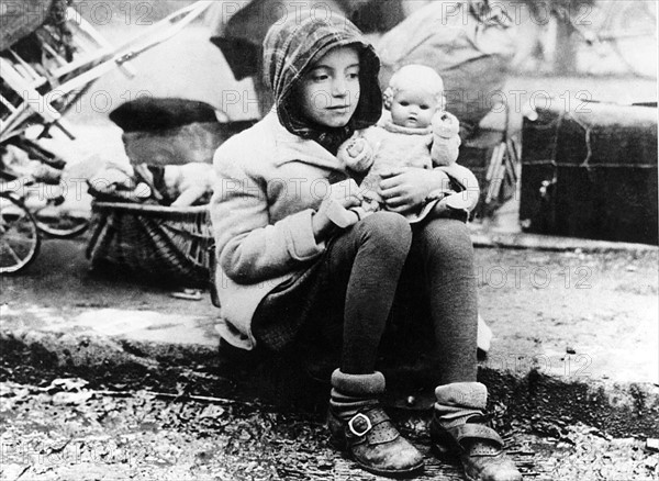 Post-war era - child with doll