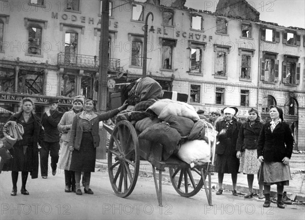 Refugees in Karlsruhe 1945