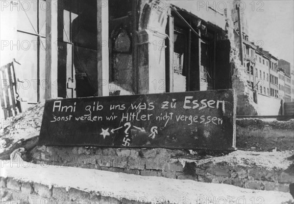 Hunger demonstration in post-war Germany