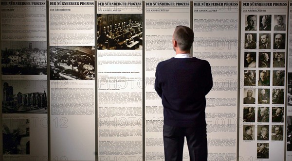 Jury courtroom 600 Nuremberg - information board