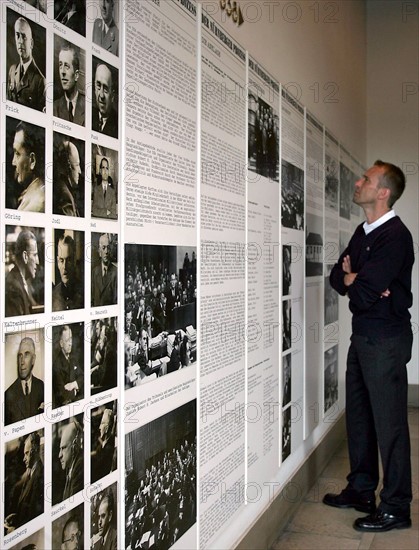 Jury courtroom 600 Nuremberg - information board