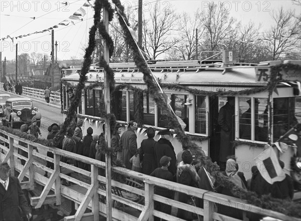 Berlin - inauguration of Freybrücke in Berlin-Spandau 1951