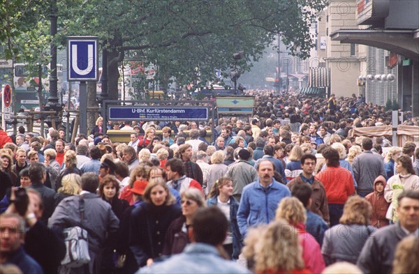 Fall of the Berlin Wall - 'Kurfuerstendamm' street