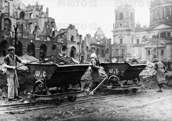 Post-war era - Trümmerfrauen ("rubble women")