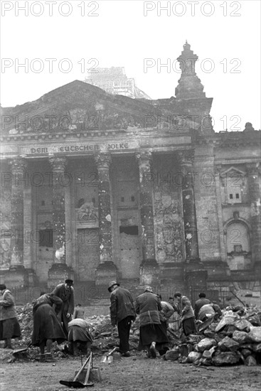 Post-war era - Trümmerfrauen ("rubble women")