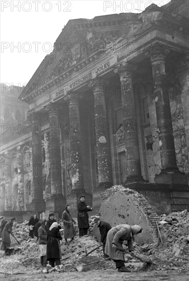 Post-war era - Trümmerfrauen ("rubble women")