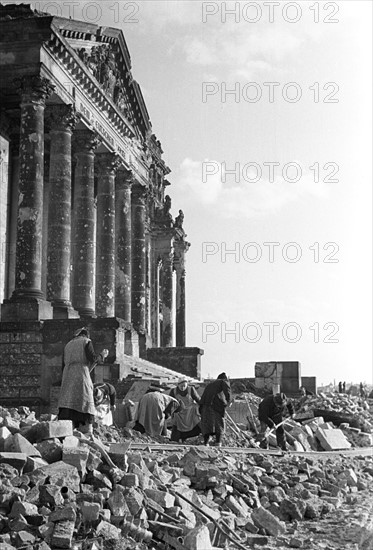 Post-war era - Trümmerfrauen ("rubble women")