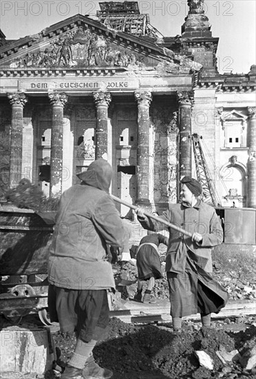 Post-war era - Trümmerfrauen ("rubble women")