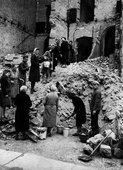 Post-war era - Trümmerfrauen ("rubble women")