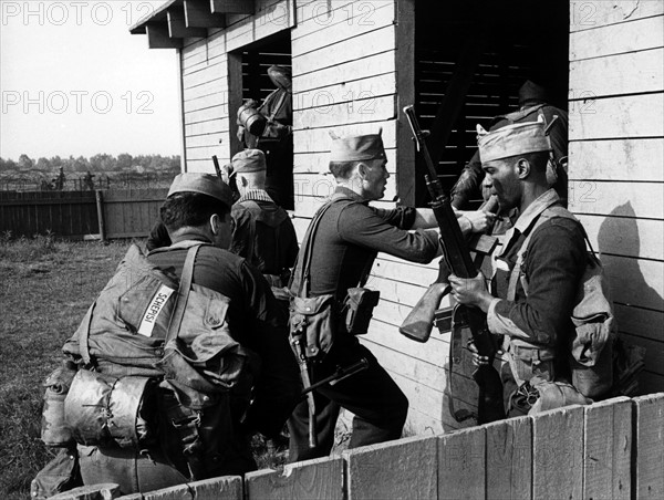 US soldiers during fighting exercises in Berlin