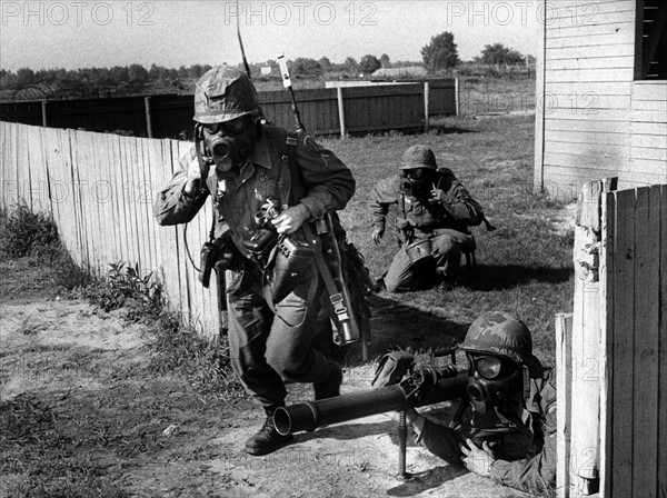 US soldiers during fighting exercises in Berlin