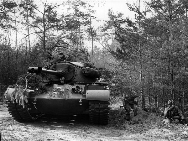 Fighting exercise of US army in Berlin