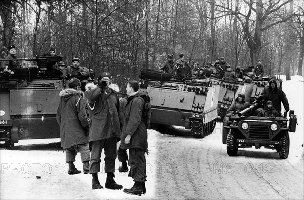 Field exercise of US army in Berlin