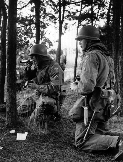 Manoeuvre of US army in Berlin Grunewald