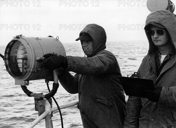 Signalmen during NATO exercise in North Sea