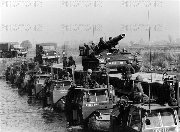 US troops during autumn manoeuvre "Deeds Two" in Southern Germany