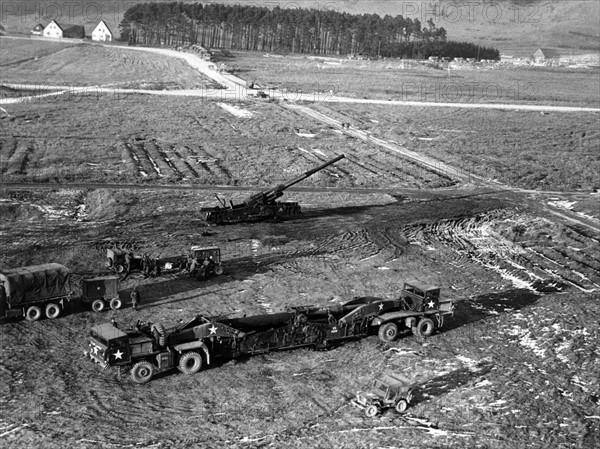 A cannon of the US army on the military training area Grafenwöhr