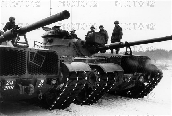 US tanks during the manoeuvre REFORGER I in Germany