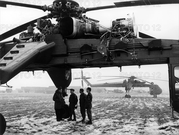 US helicopter Sikorsky CH-54 Tarhe during the manoeuvre REFORGER I