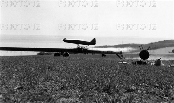 Remote-controlled plane during an air defence training of the US army