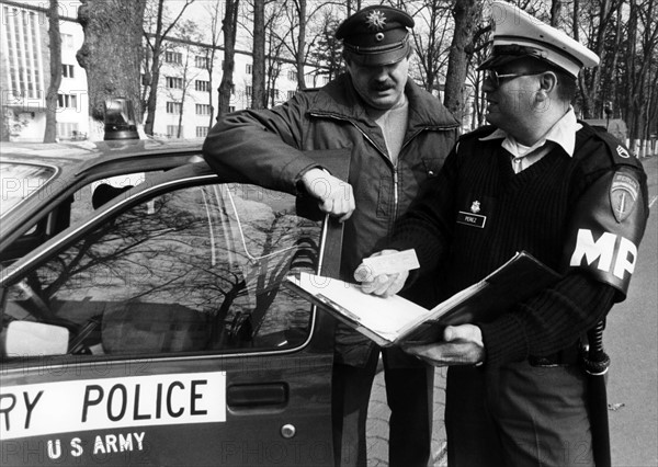 German-American police patrol in Berlin
