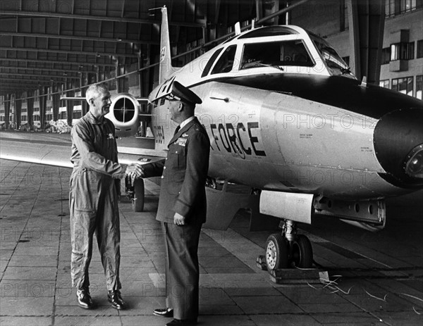 T-39 jet of the US Air Force in Berlin