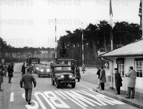 US troop transport arrives in Berlin after trip through Soviet zone