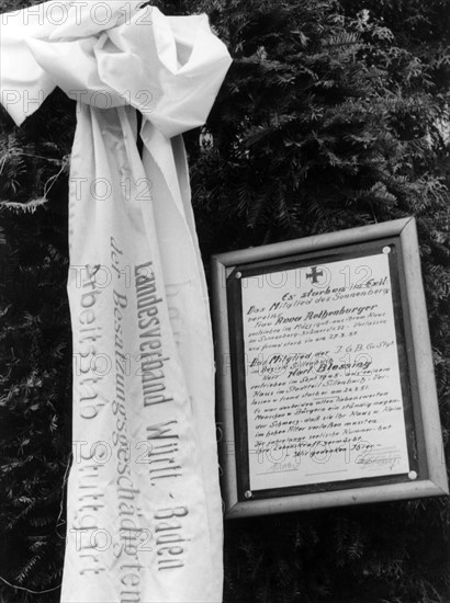 Memorial ceremony for deceased members of the state association of occupation victims in Stuttgart