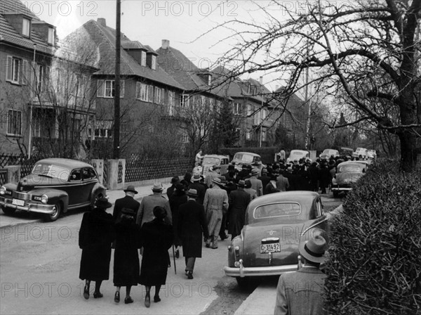 Funeral service and protest march of the state association for occupation victims in Stuttgart