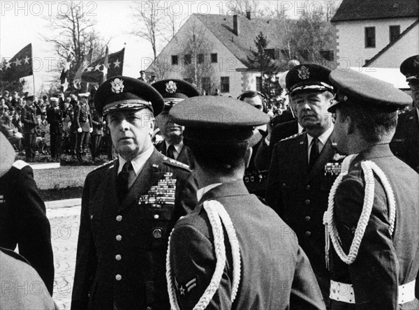 Generals during military parade of the US Army in Stuttgart
