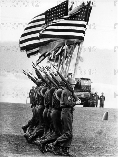 Parade for the anniversary of the 3rd amored division of the US Army