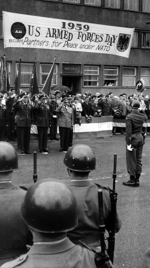 Military parade of the US Army in Stuttgart