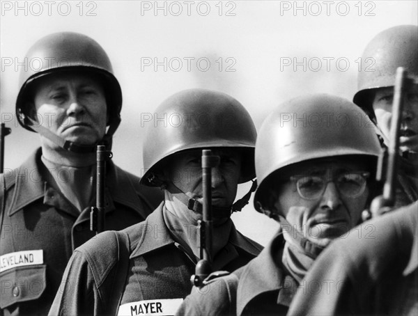 Military parade of the US Army in Hanau