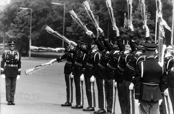 Show troop of the US Army during independence festival in Berlin