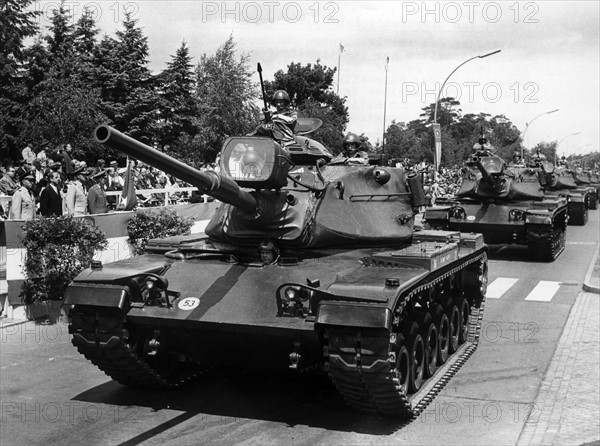 Military parade on the American Independence Day