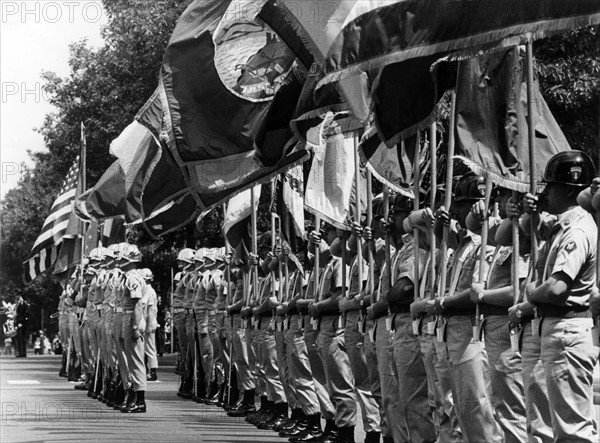 Military ceremony for the American Independence Day in Berlin