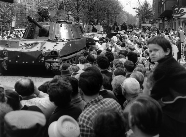 US military parade in Berlin Neuköln