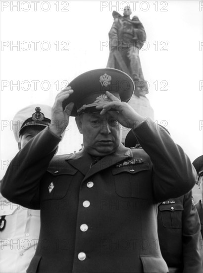 Matvej Burlakov during rehearsal of Russian ceremony on troop withdrawal from Germany