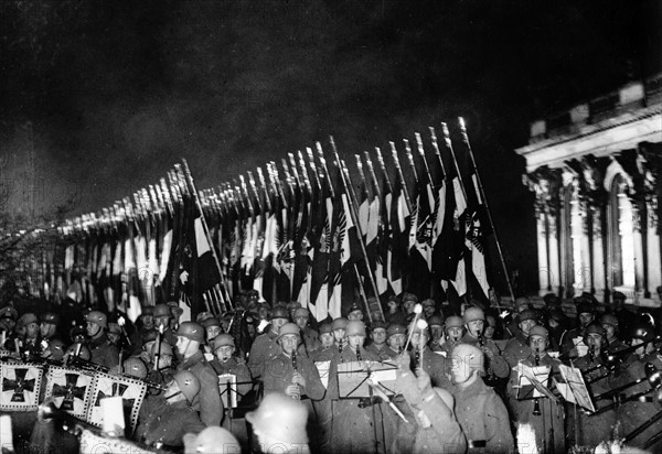 Third Reich - consecration of the flag, Hitler Youth, 1934