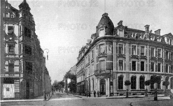 Kaiser Street in Saarbrücken around 1912