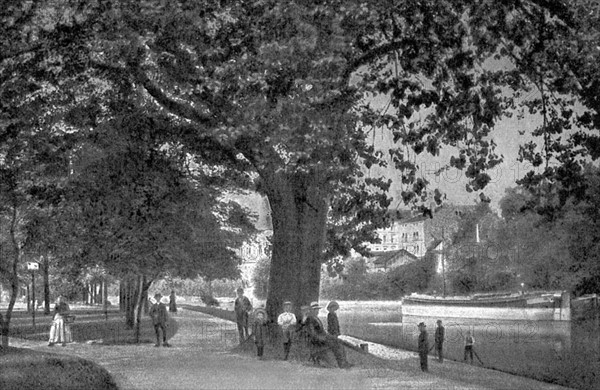 Saar riverbank, Saarbrücken, 1912