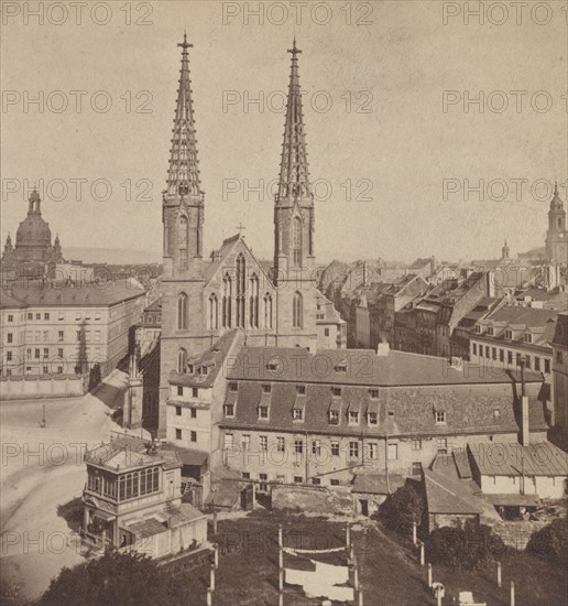 City view of Dresden, historical