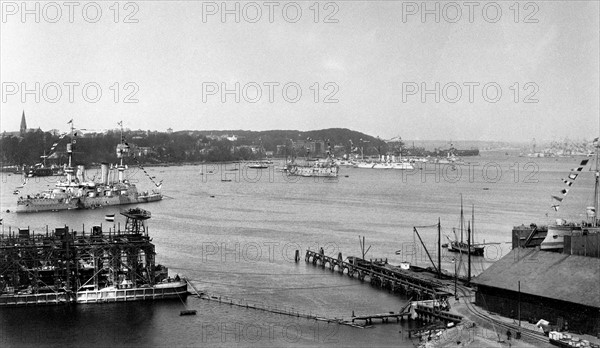 Historical Kiel - naval port