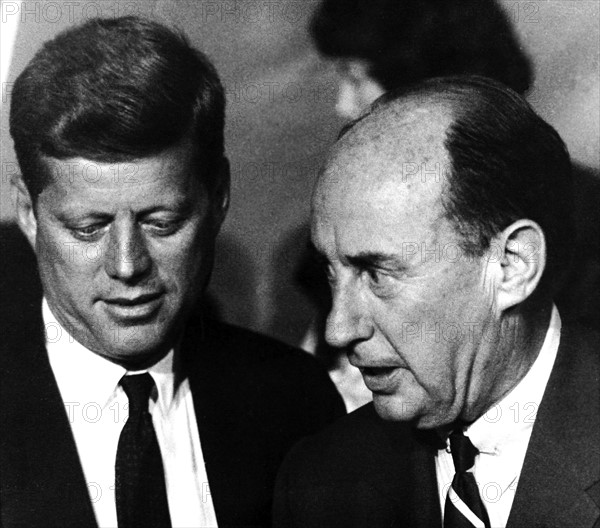 John F. Kennedy and Adlai Stevenson