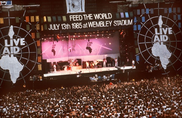Live Aid concert in London Wembley Stadium