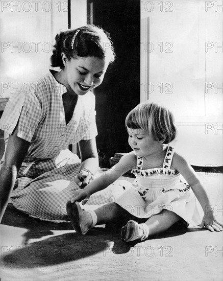 Shirley Temple avec sa fille Linda