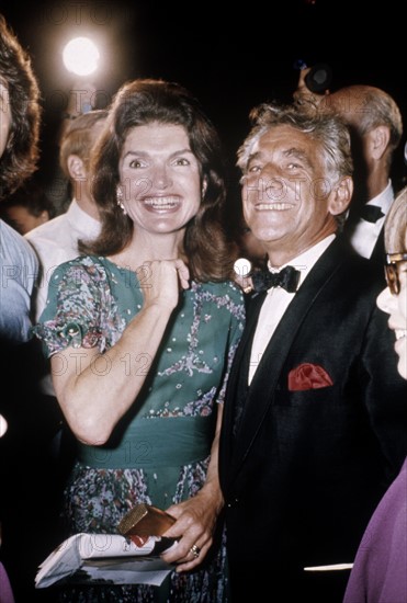 Jacqueline Kennedy-Onassis avec Leonard Bernstein