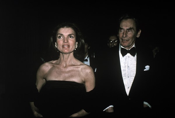 Jacqueline Kennedy Onassis ( Jackie O. ) with companion (1979)