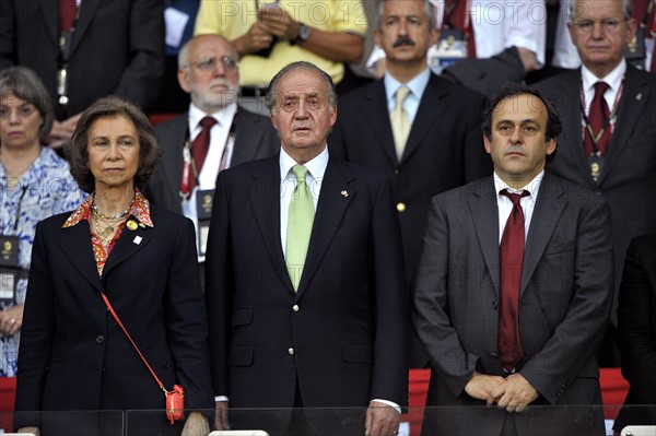 Sophie de Grèce, Juan Carlos Ier et Michel Platini