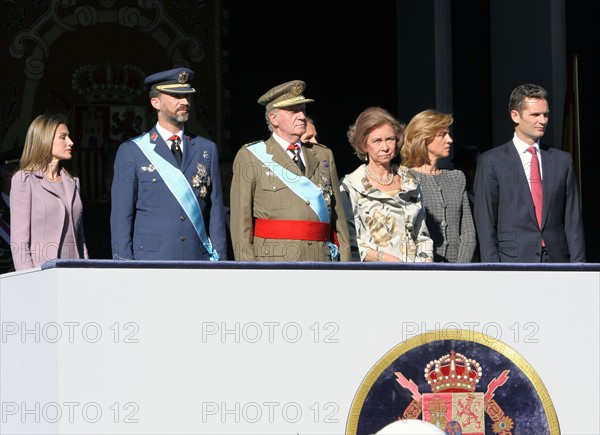 La famille royale espagnole lors de la fête nationale